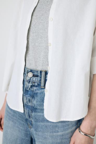 フレンチリネンCOOLMAXショートドルマンシャツ 詳細画像