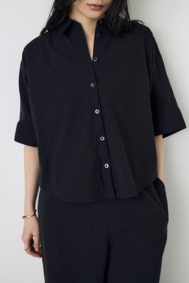 フレンチリネンCOOLMAXショートドルマンシャツ 詳細画像