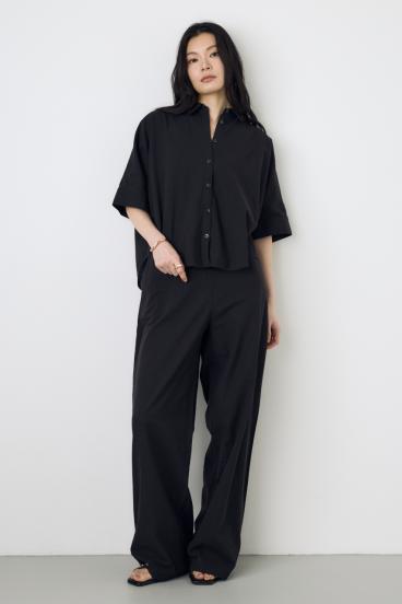 フレンチリネンCOOLMAXショートドルマンシャツ 詳細画像