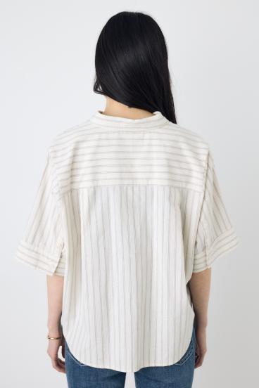 フレンチリネンCOOLMAXショートドルマンシャツ 詳細画像