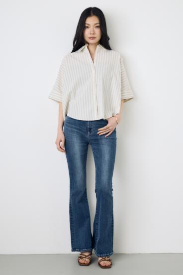 フレンチリネンCOOLMAXショートドルマンシャツ 詳細画像