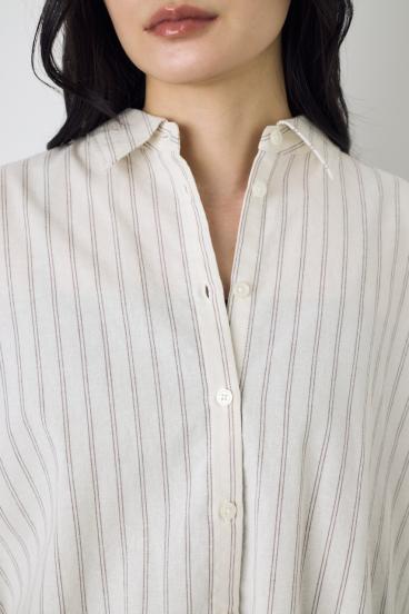 フレンチリネンCOOLMAXショートドルマンシャツ 詳細画像