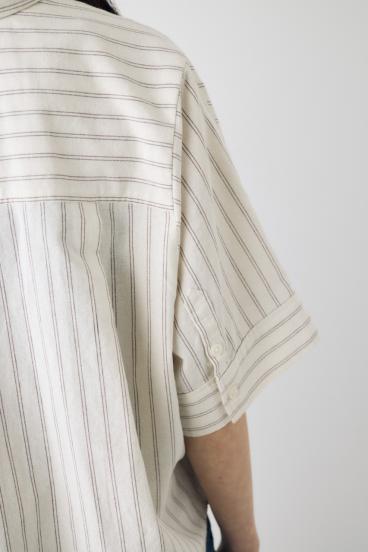 フレンチリネンCOOLMAXショートドルマンシャツ 詳細画像