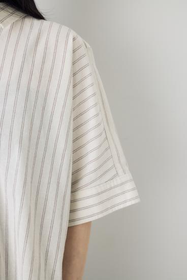 フレンチリネンCOOLMAXショートドルマンシャツ 詳細画像