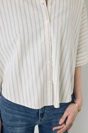 フレンチリネンCOOLMAXショートドルマンシャツ 詳細画像