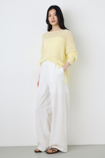 フレンチリネンCOOLMAXイージーパンツ 詳細画像