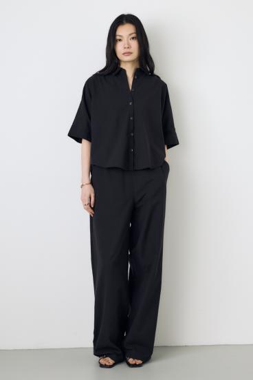 フレンチリネンCOOLMAXイージーパンツ 詳細画像