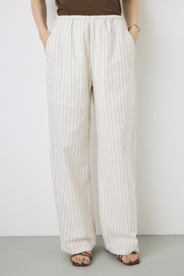 フレンチリネンCOOLMAXイージーパンツ 詳細画像