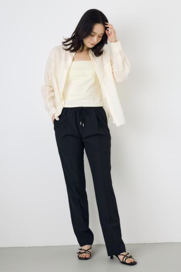 COMFORA AIRピンタックテーパードパンツ 詳細画像