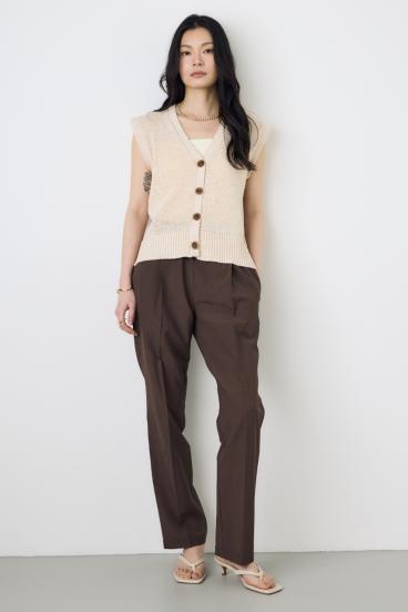 COMFORA AIRピンタックテーパードパンツ 詳細画像