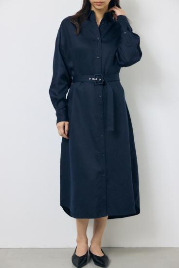 セルロースロングシャツワンピース 詳細画像