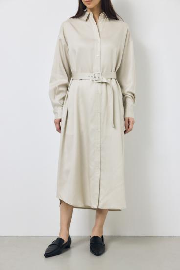 セルロースロングシャツワンピース