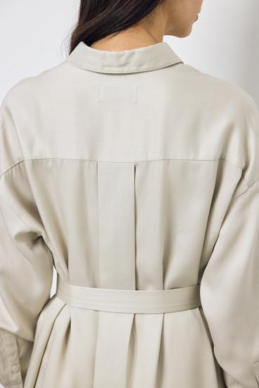 セルロースロングシャツワンピース 詳細画像