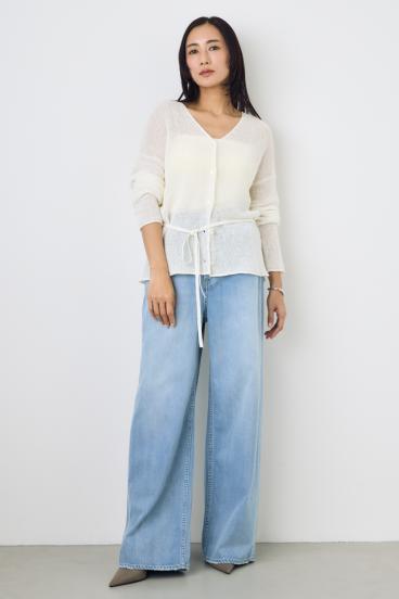 ドライタッチニットVネックカーディガン 詳細画像