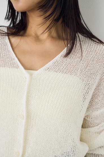 ドライタッチニットVネックカーディガン 詳細画像