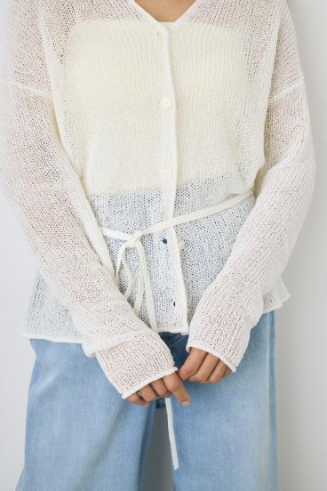ドライタッチニットVネックカーディガン 詳細画像