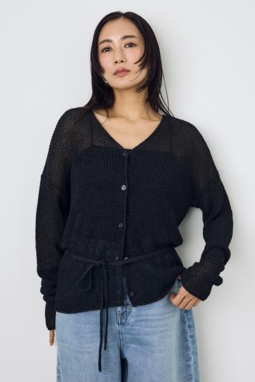 ドライタッチニットVネックカーディガン