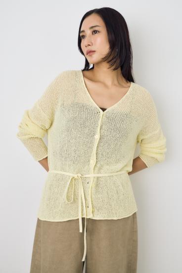 ドライタッチニットVネックカーディガン