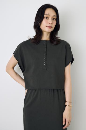 2WAYヘンリーネックトップス