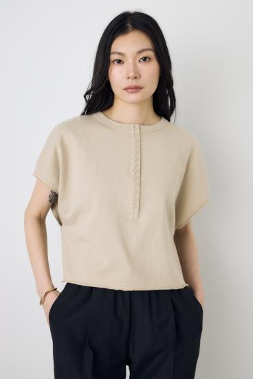 2WAYヘンリーネックトップス