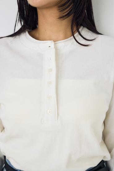 ドライタッチ ヘンリーネックトップス 詳細画像