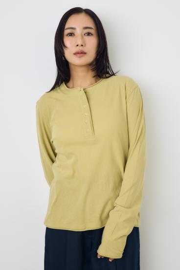 ドライタッチ ヘンリーネックトップス 詳細画像