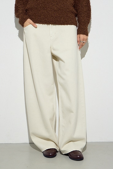 AZUL DENIM カラーワイドデニム