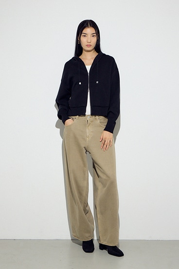 AZUL DENIM カラーワイドデニム