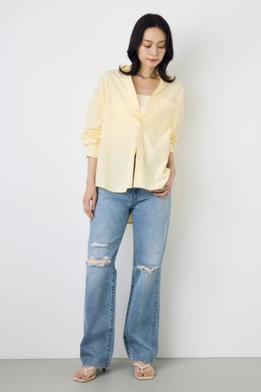 AZUL DENIM ダメージストレートデニム 詳細画像