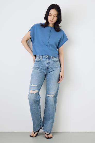 AZUL DENIM ダメージストレートデニム 詳細画像