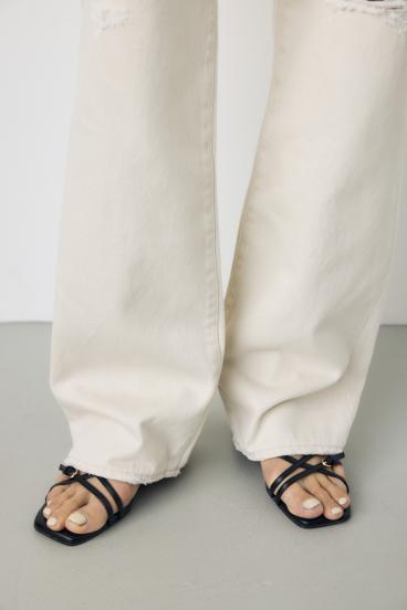 【WEB限定】AZUL DENIM ダメージストレートデニムロング丈 詳細画像