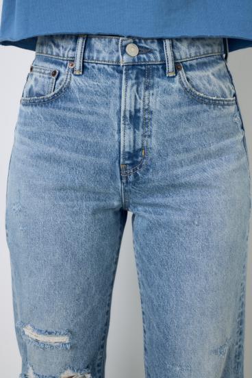 【WEB限定】AZUL DENIM ダメージストレートデニムロング丈 詳細画像