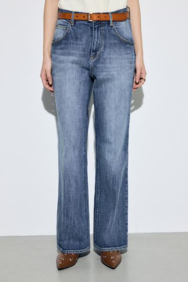 AZUL DENIM センタープレスフレアデニム 詳細画像