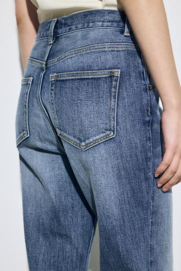 AZUL DENIM センタープレスフレアデニムロング丈 詳細画像