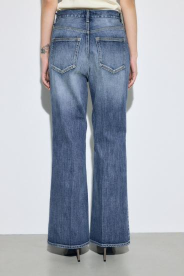 AZUL DENIM センタープレスフレアデニムロング丈 詳細画像