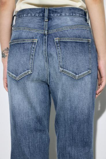 AZUL DENIM センタープレスフレアデニムロング丈 詳細画像