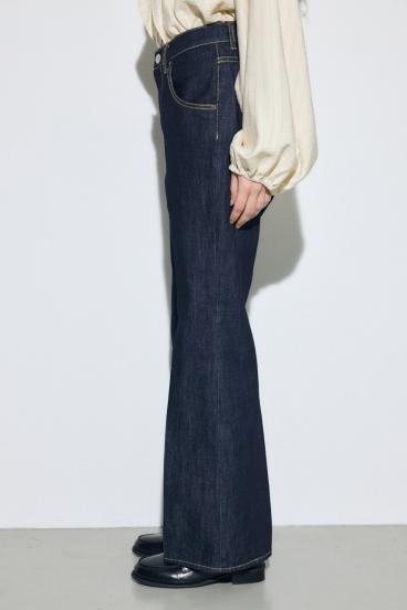 AZUL DENIM センタープレスフレアデニムロング丈 詳細画像