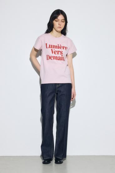 AZUL DENIM センタープレスフレアデニムロング丈 詳細画像