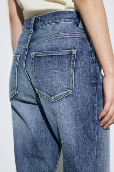 AZUL DENIM センタープレスフレアデニムショート丈 詳細画像