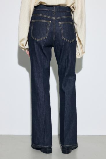 AZUL DENIM センタープレスフレアデニムショート丈 詳細画像