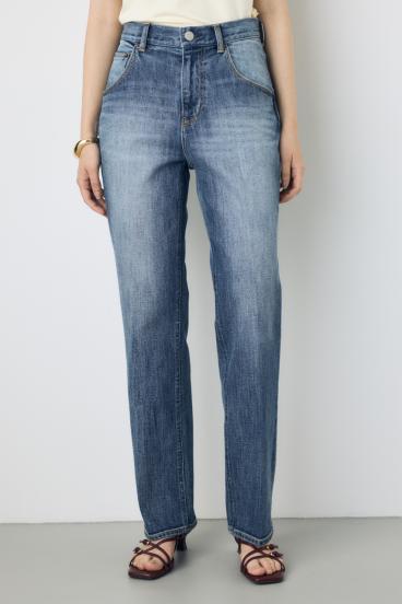 AZUL DENIM センタープレスストレートデニム 詳細画像