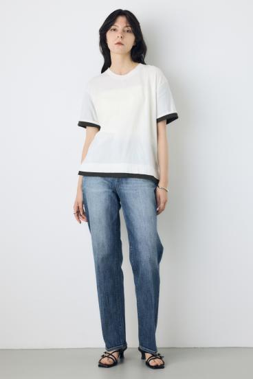 AZUL DENIM センタープレスストレートデニム 詳細画像