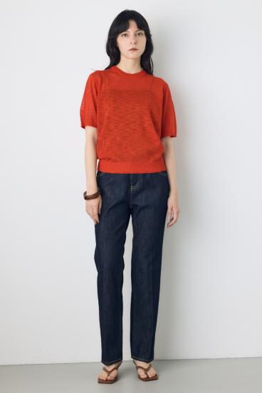 AZUL DENIM センタープレスストレートデニム 詳細画像