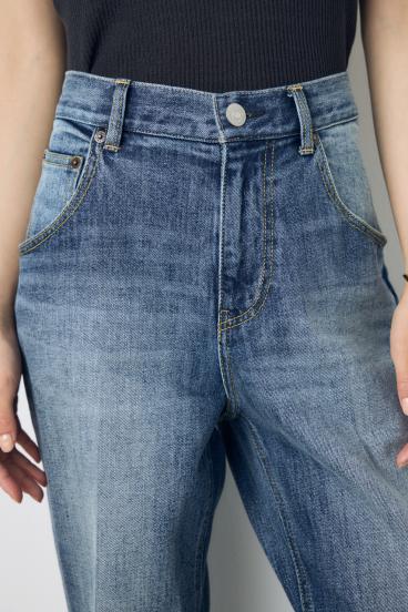 【WEB限定】AZUL DENIM センタープレスストレートデニム ショート丈 詳細画像