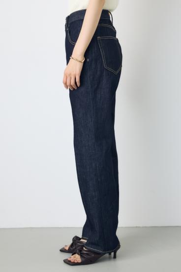 【WEB限定】AZUL DENIM センタープレスストレートデニム ショート丈 詳細画像