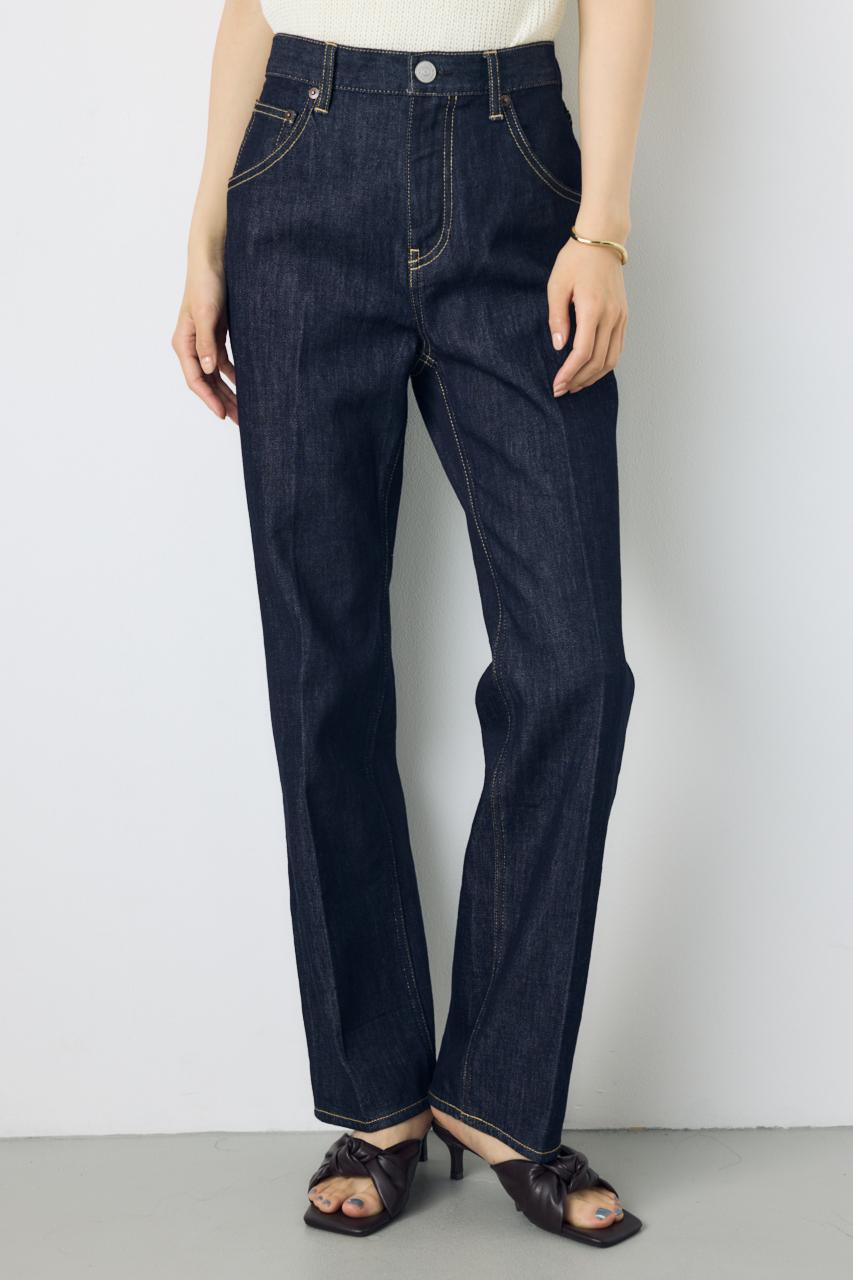 【WEB限定】AZUL DENIM センタープレスストレートデニム ショート丈