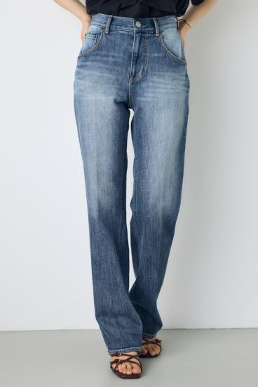 【WEB限定】AZUL DENIM センタープレスストレートデニム ロング丈 詳細画像