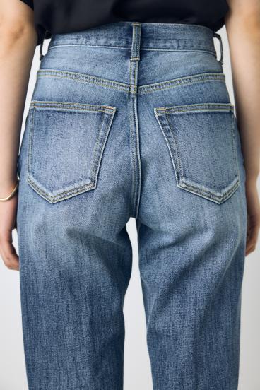 【WEB限定】AZUL DENIM センタープレスストレートデニム ロング丈 詳細画像