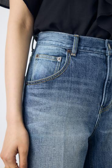【WEB限定】AZUL DENIM センタープレスストレートデニム ロング丈 詳細画像