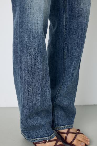【WEB限定】AZUL DENIM センタープレスストレートデニム ロング丈 詳細画像